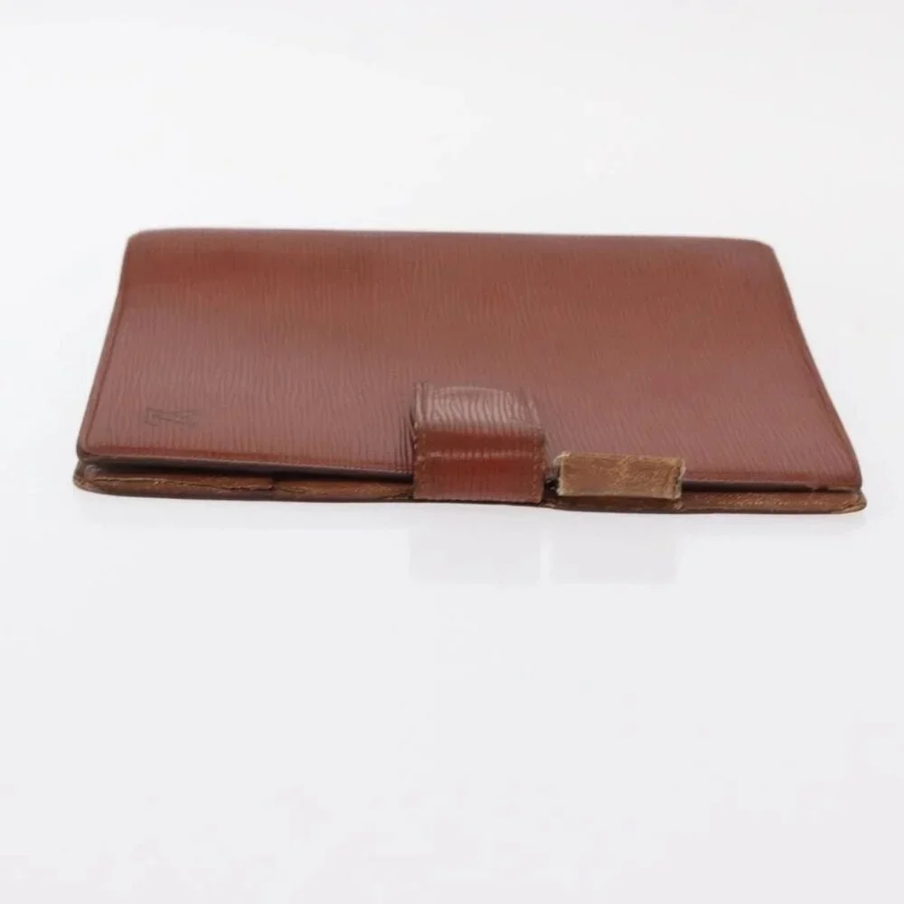 LOUIS VUITTON Epi Agenda Day Planner Cover 2 Set Red Brown LV Auth 151146